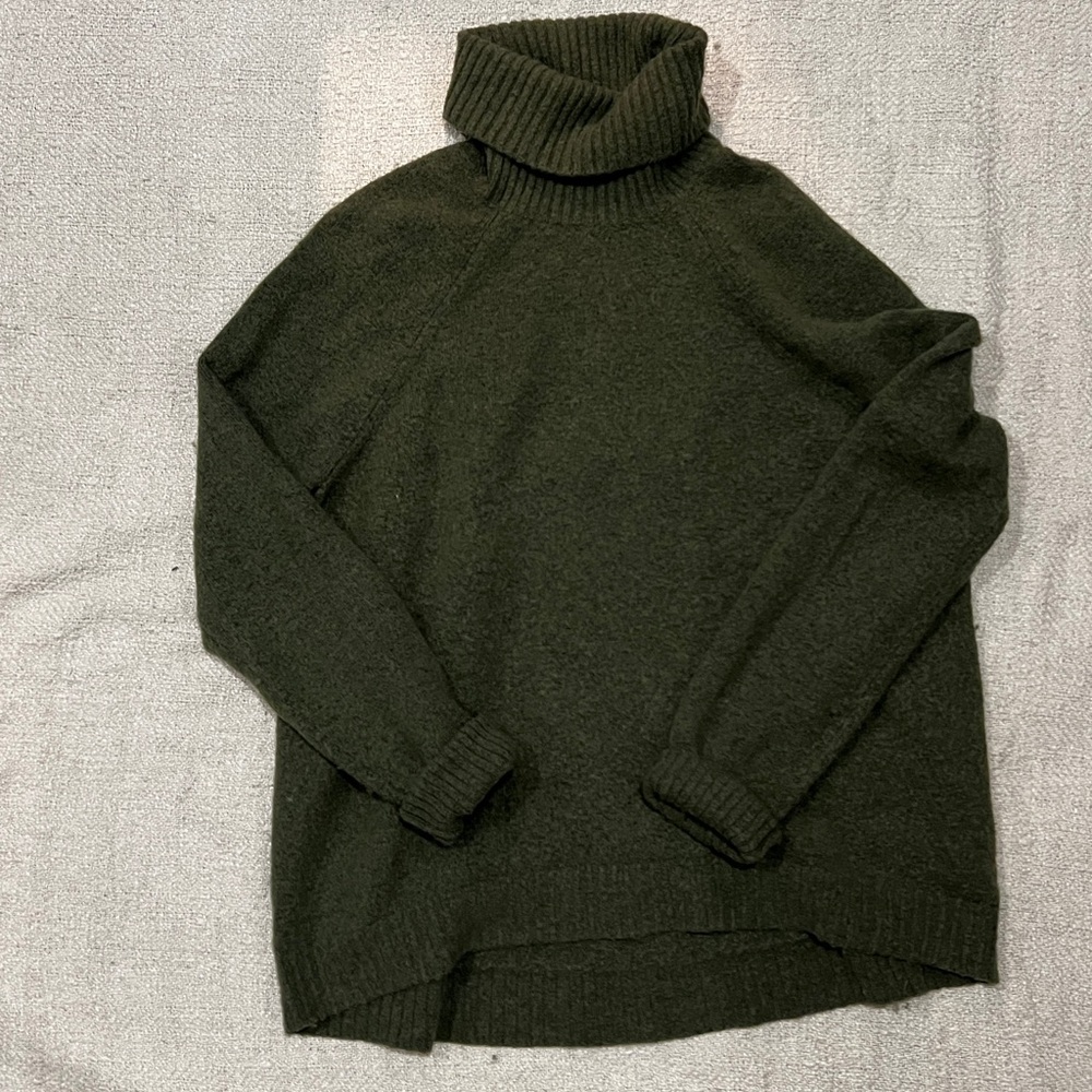 J. Crew Olive Green Turtleneck Sweater